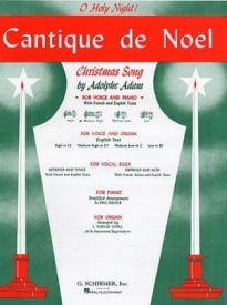 Adam: Cantique De Noel (O Holy Night) for Medium Voice in Db published by Schirmer