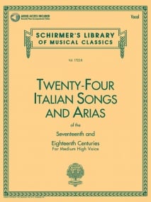 24 Italian Songs and Arias Medium/High published by Schirmer (Book/Online Audio)