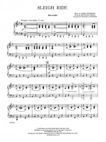 Anderson: Sleigh Ride for Piano Duet published by Alfred