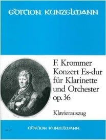 Krommer: Concerto in Eb Opus 36 for Clarinet published by Kunzelmann