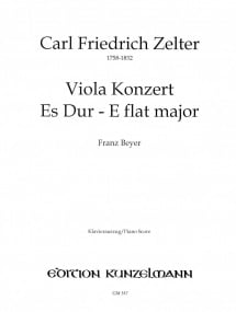Zelter: Concerto in Eb for Viola published by Kunzelmann