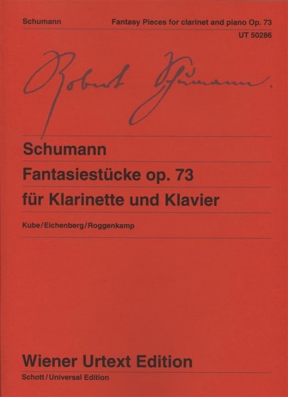 Schumann: Fantasiestucke Op 73 for Clarinet in A or Bb published by Wiener Urtext