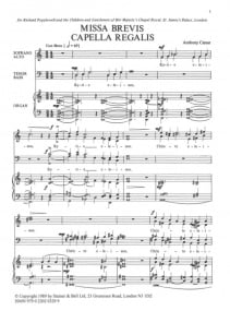 Caesar: Missa Brevis Capella Regalis SATB published by Stainer and Bell