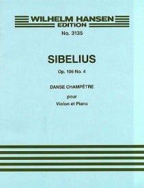 Sibelius: Dances Champetres Opus 106 for Violin published by W Hansen