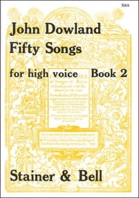 Dowland: 50 Songs for High Voice Book 2 published by Stainer and Bell