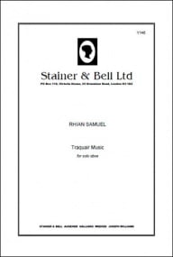 Samuel: Traquair Music for Solo Oboe published by Stainer & Bell