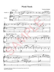 Arakelyan: Modal Reeds for Trumpet published by Stainer & Bell