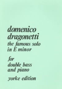 Dragonetti: Solo in E minor for Double Bass published by Yorke