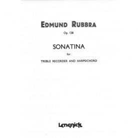 Rubbra: Sonatina Opus 128 for Treble Recorder published by Lengnick