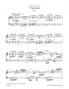 Faure: 13 Barcarolles for Piano published by Barenreiter