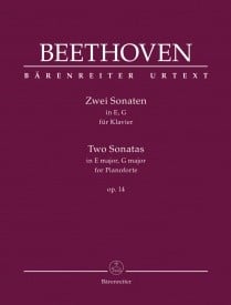 Beethoven: 2 Sonatas in E & G major Opus 14 for Piano published by Barenreiter