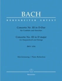 Bach: Concerto for Keyboard No.3 in D (BWV 1054) published by Barenreiter