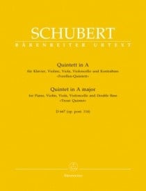Schubert: Trout Quintet published by Barenreiter
