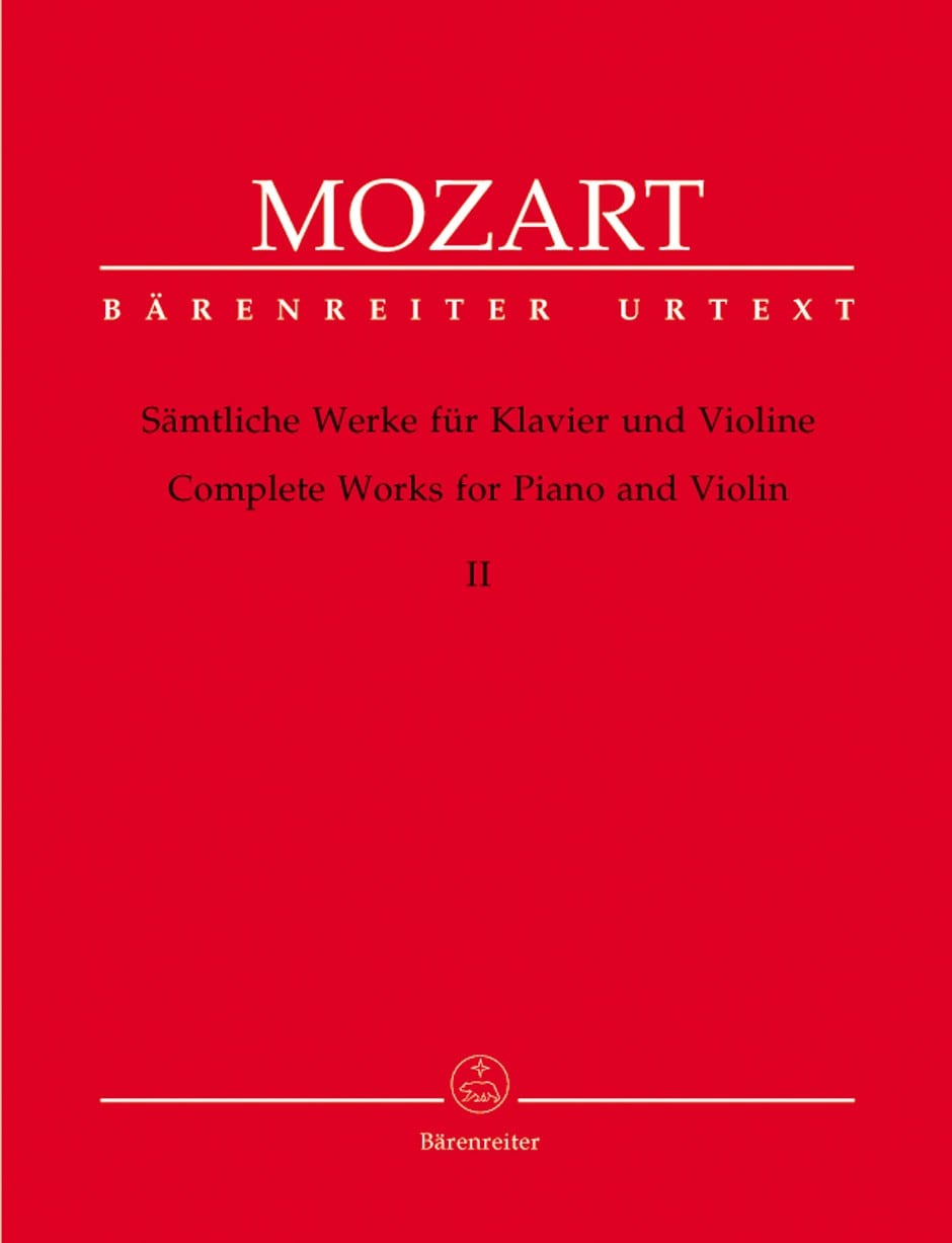 Mozart: Complete Works for Violin & Piano Volume 2 published by Barenreiter