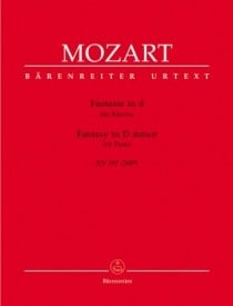 Mozart: Fantasia in D Minor K397 for Piano published by Barenreiter