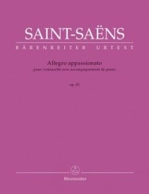 Saint-Saens: Allegro Appassionato Opus 43 for Cello published by Barenreiter