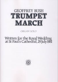 Bush: Trumpet March for Organ published by Banks