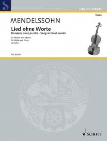 Mendelssohn: Songs without Words for Violin published by Schott