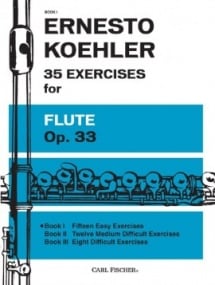 Kohler: 35 Exercises for Flute Opus 33 Book 1 published by Fischer