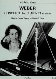Weber: Concerto No 2 in Eb Opus 74 for Clarinet published by Fentone