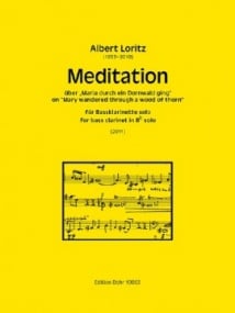 Loritz: Meditation for Bass Clarinet published by Dohr