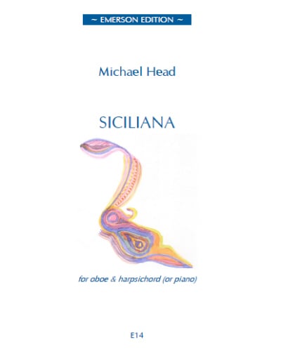 Head: Siciliana for Oboe published by Emerson