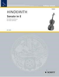 Hindemith: Sonata in E for Violin published by Schott