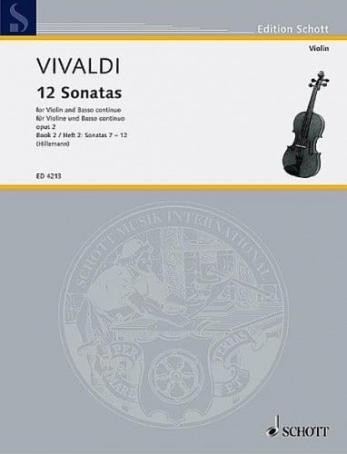 Vivaldi: 12 Sonatas Opus 2 Volume 2 for Violin published by Schott