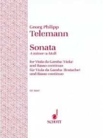 Telemann: Sonata in A minor for Viola published by Schott