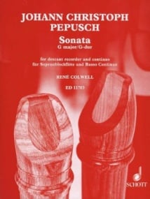 Pepusch: Sonata in G for Descant Recorder published by Schott