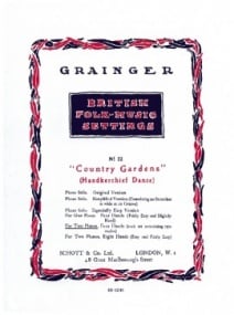 Grainger: Country Gardens for Two Pianos, Four Hands published by Schott