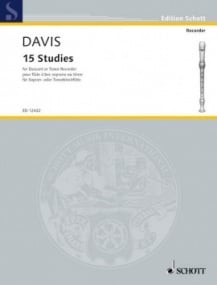 Davis: 15 Studies for Descant Recorder published by Schott