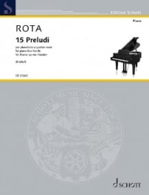 Rota: 15 preludes for Piano Duet published by Schott