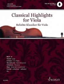 Classical Highlights for Viola published by Schott (Book/Online Audio)