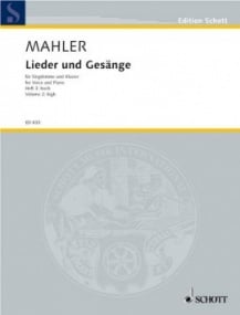 Mahler: Lieder und Gesnge Volume 3 for High Voice published by Schott