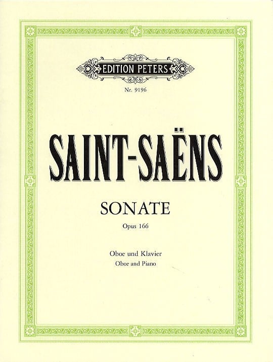 Saint-Saens: Sonate Opus 166 for Oboe published by Peters