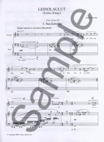 Saariaho: Leinolaulut (Leino Songs) for Soprano published by Chester