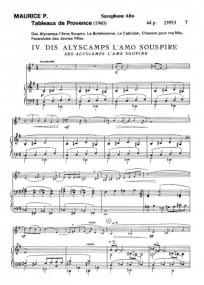 Maurice: Tableaux De Provence for Alto Saxophone published by Lemoine
