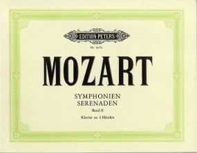 Mozart: Symphonies Volume 2 for Piano Duet published by Peters