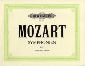 Mozart: Symphonies Volume 1 for Piano Duet published by Peters