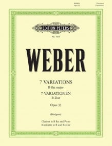 Weber: 7 Variations Opus 73 for Clarinet published by Peters