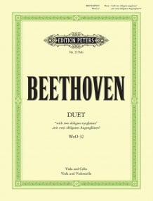 Beethoven: Duet-Sonata for Viola & Cello published by Peters