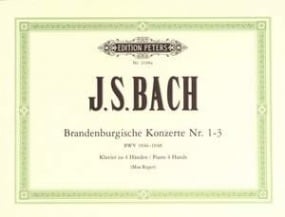 Bach: Brandenburg Concerti Nos 1-3 for piano duet published by Peters
