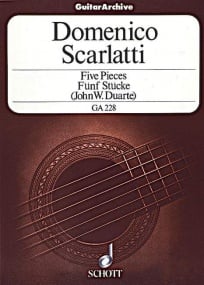 Scarlatti: Five Pieces for Guitar published by Schott