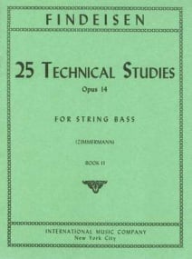 Findeisen: 25 Technical Studies Opus 14 Volume 2 for Double Bass published by IMC