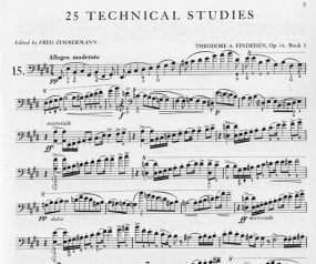 Findeisen: 25 Technical Studies Opus 14 Volume 3 for Double Bass published by IMC