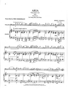 Purcell: Aria for Double Bass published by IMC