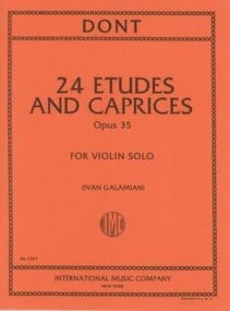 Dont: Etudes and Caprices Opus 35 for Violin published by International (IMC)