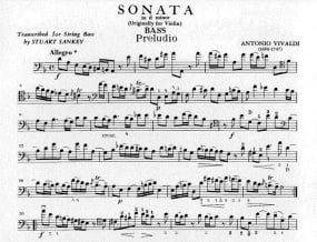Vivaldi: Sonata in D minor for Double Bass published by IMC