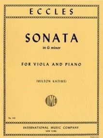 Eccles: Sonata in G minor for Viola published by IMC